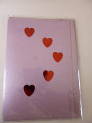 Five Red Hearts Card