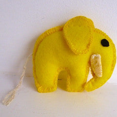 Plaything Fabric Elephant Yellow