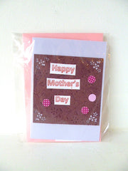 Happy Mothers Day Card Pink Circle