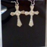 Silver Plated Cross Earrings