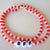 Bracelet Bead BFF Red White Alternate