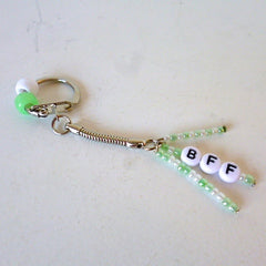 Keyring BFF Green White