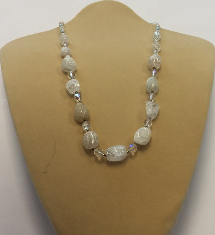 Pastel Crackle Crystal Necklace