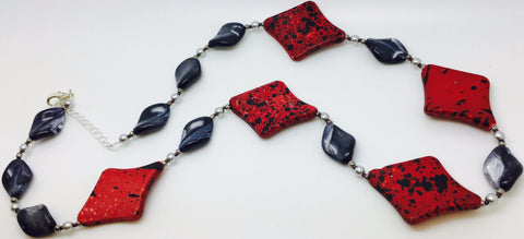 Red Acrylic Glass Necklace