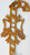 Wood Christmas Hanging Natural Candy Cane