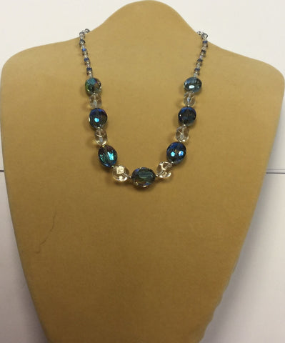 Turquoise Clear Premium Crystal Necklace