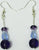 Earrings Bead Trio Colour Grape Blue Purple