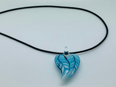 Turquoise Glass Heart Pendant