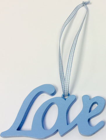 Wooden Hanging Carving 'Love'