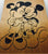 Wood Silhouette Carving Natural Minnie Mickey Mouse