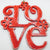 Wood Love Hanging Colour Red Flower